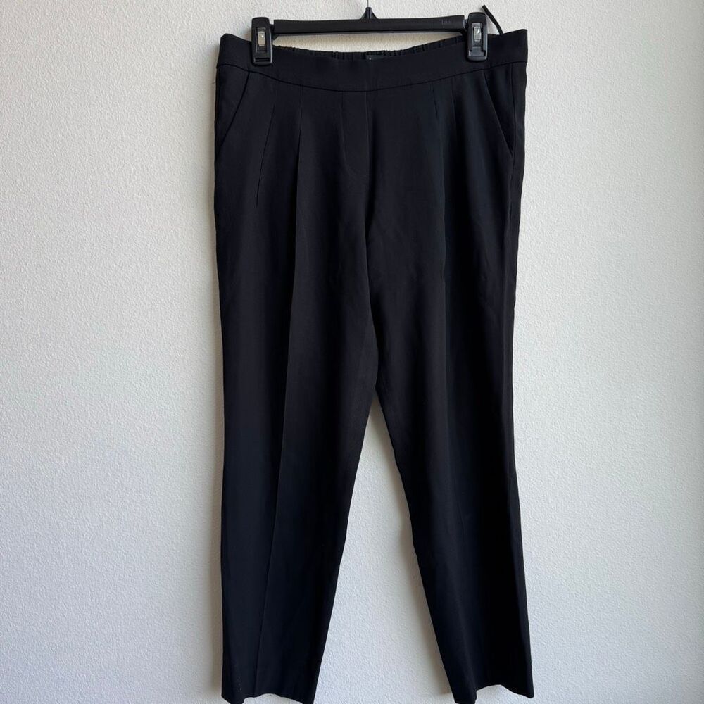 Aritzia Babaton Atelier Cohen Cropped Trouser Pants Black Straight Leg Size 2